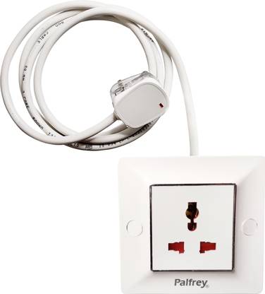 PALFREY Extension Board - Single 13A Universal Socket with 2 meter wire|1800W 1  Socket Extension Boards