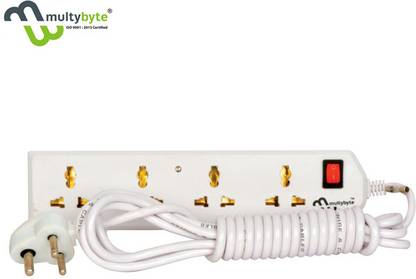 A Plus Products Multybyte Spike 4+1 Way 4M Extension Board Cable 4  Socket Extension Boards