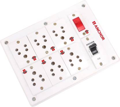 ANCHOR 6 SOCKETS WITH CONA MCB EXTENSTION 6  Socket Extension Boards