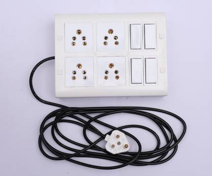 SMARTELECTRICS 12 modular 4 switch 4 shocket 3 mitr 4 Socket Extension Boards