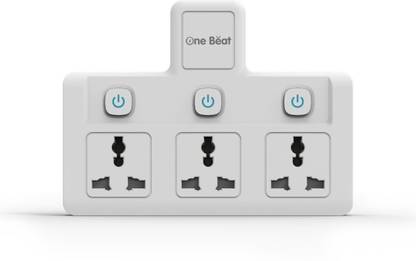 One Beat OB-203 Wall Individual Switches each outlet with LED indicator 3  Socket Extension Boards