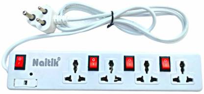 Naitik Naitik 4+4 Big Power Strip 5 Meter Electrical Extension Box Spiker 4  Socket Extension Boards