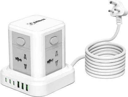 EMBox Extension Board with USB C and USB A Ports with Safety Shutter-2500W 4  Socket Extension Boards