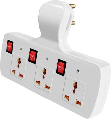LifoDora 3 Multi-Plug with Individual Switches, LED Indicators Fuse 3 Socket Uw 3  Socket Extension Boards