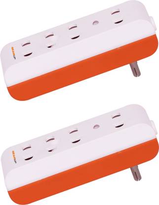 gearup Google Mini 2 Pin Spike Guard Extension Board (Pack of 2 Pcs) 4  Socket Extension Boards