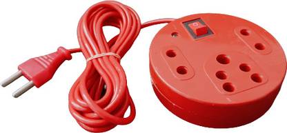 ARISERS Round 3+1 Extension Board with 2m Wire & Standard Socket Design (Color May Vary) 3  Socket Extension Boards