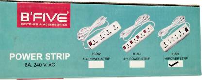 b'five power strip 5 Sockets With Switch & 2.5 Meter Heavy Duty Cord 3 and 2 Pin Plug 5  Socket Extension Boards