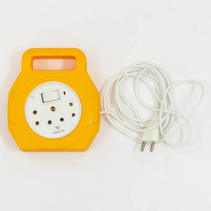 VIBRANTZ 2 Pin Flex Box with Master Switch and 3  Socket Extension Boards