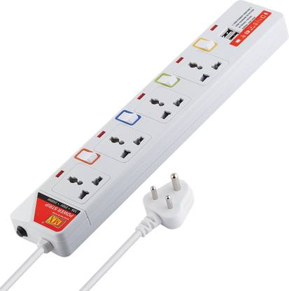 MX POWER EXTENSION WITH 2 USB & CIRCUIT BREAKER 3 MTR 4  Socket Extension Boards