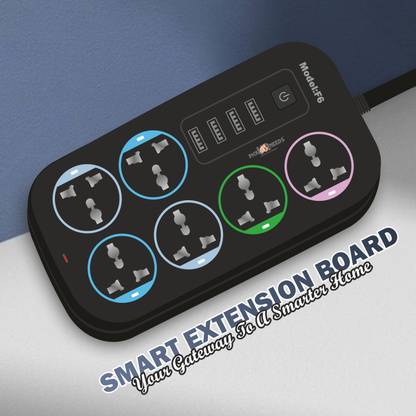 Pick Ur Needs Extension Cord/Board/Power Strip with 4 USB 6  Socket Extension Boards