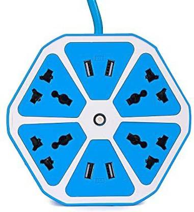 EZVISION hexagon electric shocket 8  Socket Extension Boards