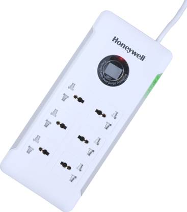 Honeywell Surge Protector, with Universal , 1.5 Meter Cord, 36,000Amp,Master Switch 6  Socket Extension Boards