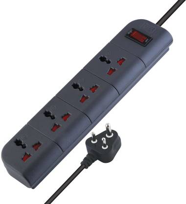 MX Spike Guard Surge Protector with 4 Universal Socket with Master Reset Switch 4  Socket Extension Boards