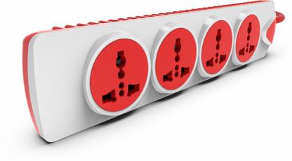 Fybros Qubic 4x1 International Sockets Power Extension Box 5 Meter with Master Switch And Indicator 4  Socket Extension Boards