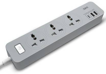 GM 3341 4+1 Power Strip with Master Switch, 3 International Sockets 3  Socket Extension Boards