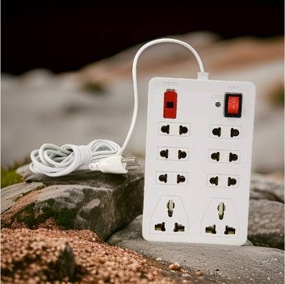 LifoDora 8 Socket Extension Board with Seperate 1 Switches, Max Current 6A 8 SocketlB 8  Socket Extension Boards