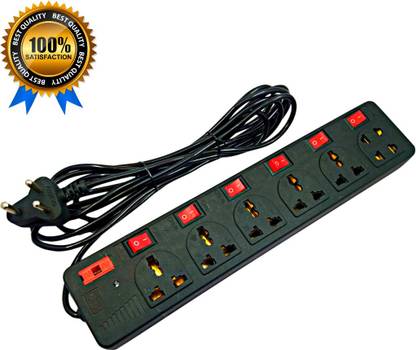 Sanhan ELECTRIC BOARD POWER STRIP MULTI PLUG 7 socket 6 switch best quality 7  Socket Extension Boards