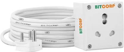 BITCORP Single Socket Extension Board 1 Way Plug 15A 16A 20A (2500W) 3 Meter Long Wire 1  Socket Extension Boards