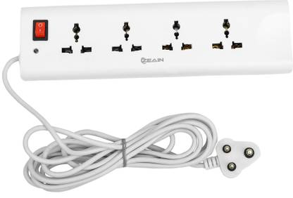 ZEAIN 4+1 Power Strip 2500W with Master Switch, Indicator & International Sockets. 4  Socket Extension Boards