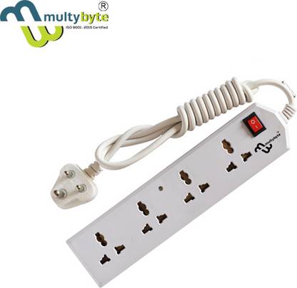 A Plus Products with 2 MTR Cable 4  Socket Extension Boards