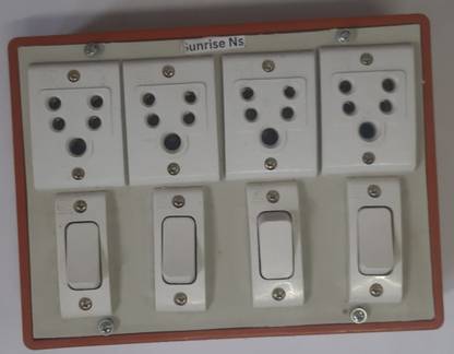Sunrise Ns Brown broad 4  Socket Extension Boards