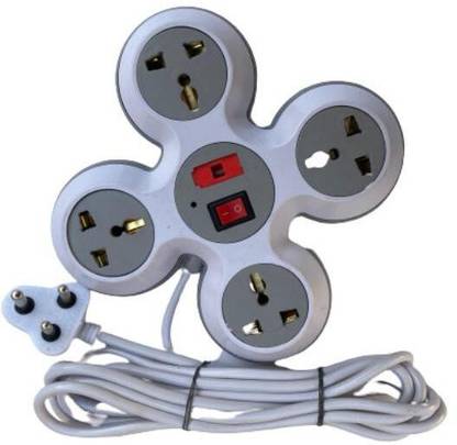 mlu Extension Board (4+1) 4 mtr Extension Cord;6 Amp 8 Universal socket Multi Plug Point with LED Indicator 4  Socket Extension Boards