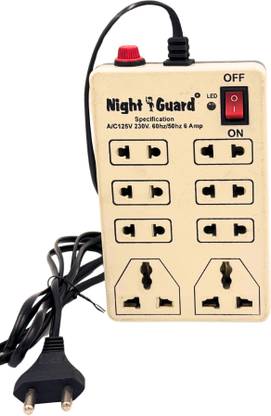 Night Guard 8+1 extension board (cord Length: 2.0 Meter) 8  Socket Extension Boards