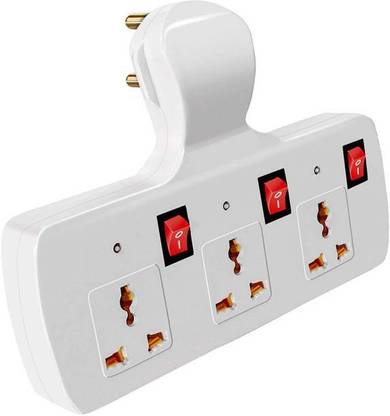 TOOLART Multi Plug Point Universal Socket 10 Amp with Individual Switches (cordless) giu 3  Socket Extension Boards
