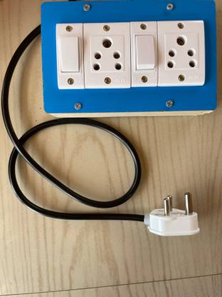Dineshelectric Wooden junction box 2  Socket Extension Boards