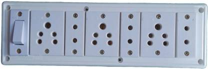 baklum Heavy Duty Extension Board 6A Without Cable. 1 switch 6  Socket Extension Boards