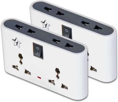 Flipkart SmartBuy Pack of 2 Three Pin 4 Socket Extension Boards