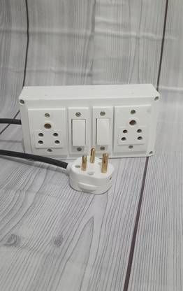 cromium extesion bord 2 shocket +2 switch white 2  Socket Extension Boards