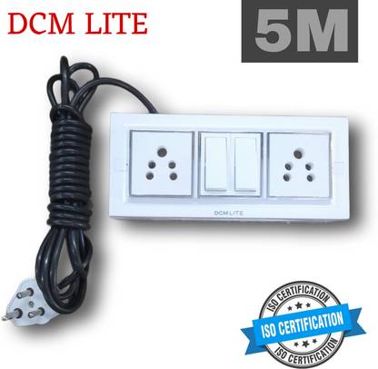 DCM 2 Socket Extension Board, 1500W, 5 Meter | Suitable For Power Tools / Appliances 2  Socket Extension Boards