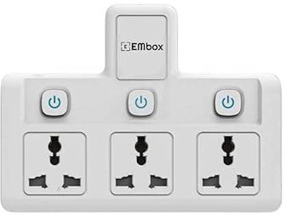 EMBox Cordless Extension Board with Individual Switch-Multiplug -1500W 3  Socket Extension Boards