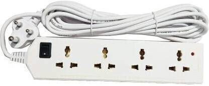 SURYA Extension Board 4 Way 1 Master Switch and 4 Socket 3 Mtr. long wire 4  Socket Extension Boards