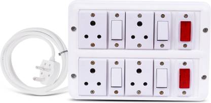 JELECTRICALS Classic Premium Heavy Duty Extension With 3 Core Wire & 6AMP Plug 4  Socket Extension Boards