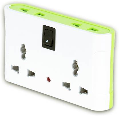 CARIBOU 4 Way Multi Plug, Master Switch With Led Indicator, 4 Universal Sockets 4  Socket Extension Boards