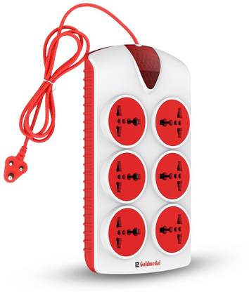Goldmedal Plugged-In 6x1 Spike Guard 6  Socket Extension Boards