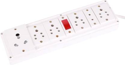 BAHUL latest Anchor / REO (Havells) board with 4 meter long wire 6  Socket Extension Boards