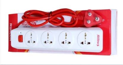 Runcom Premium Extension Board With 4 Socket and 4 Meter Wire For Heavy Duty 4  Socket Extension Boards