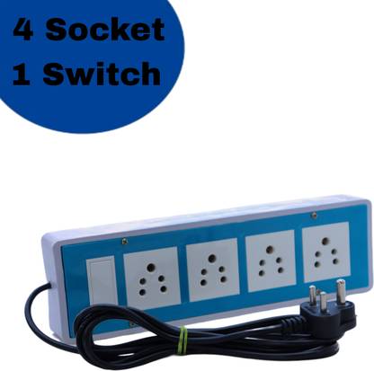 KHOPALA MODULAR 3 Socket & 1 Switch Board with 3 Yard wire 3  Socket Extension Boards