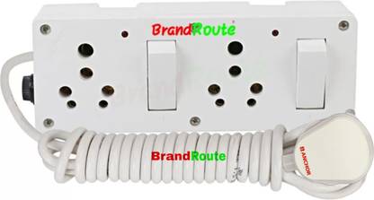 BrandRoute Double Power Socket Boards Heavy Duty Copper Wire 16 Amp Power Plug 2  Socket Extension Boards
