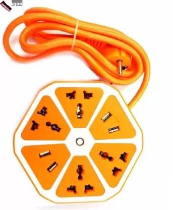 TEENBAAN H789 Hexagon Socket Extension board with 4 USB 2.0Amp charging point 8 Socket-1 4  Socket Extension Boards