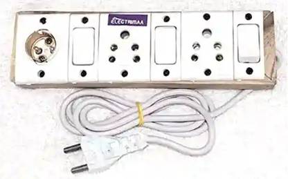 ELECTRIMAA Wooden power strip with holder 3  Socket Extension Boards