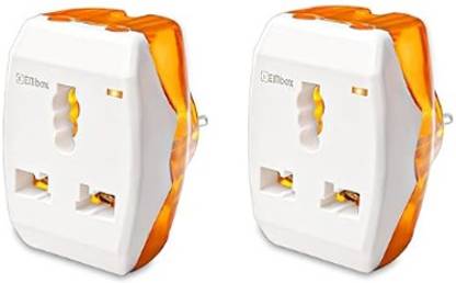 EMBox 6A to 16A Converter Multi Plug Universal Adapter + Indicator 3 Pin Plug 1  Socket Extension Boards