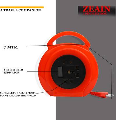 ZEAIN Master 3+1 Nexa Flex Box with Master Switch, Indicator & International Sockets. 3  Socket Extension Boards