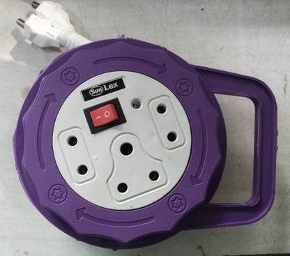 kunal 8+1 Round Strip Extension Cord;6 Amp 8 Universal Multi Plug Point Extension Board (Cord Length: 2.0 Meter) with LED Indicator and on/Off Switch(Pack of 1) 8 Socket Surge Protector 3  Socket Extension Boards