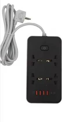 kripara Extension Board, Power Strip with 20W Fast PD/Type C, 2500W 10A Extension Cord 10  Socket Extension Boards