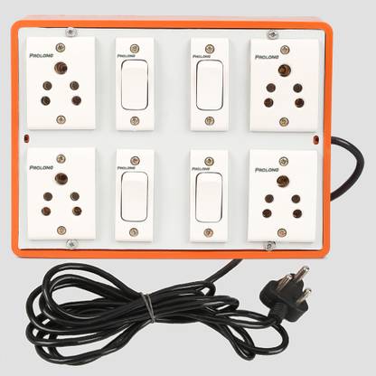 PROLONG 4 Socket & 4 Switch Extension Board With 3 Yard Wire 4  Socket Extension Boards