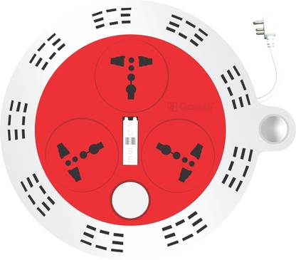 R3 GERMAN Flex box (3x8) with LED for Home Office Computer Printer Scanner TV’s 8 metre 3  Socket Extension Boards